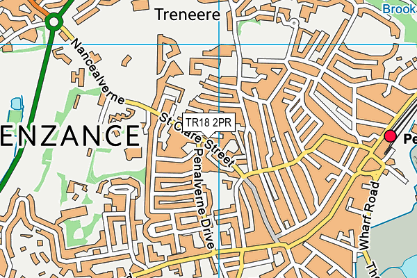 TR18 2PR map - OS VectorMap District (Ordnance Survey)