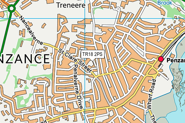 TR18 2PS map - OS VectorMap District (Ordnance Survey)