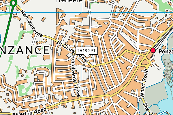 TR18 2PT map - OS VectorMap District (Ordnance Survey)