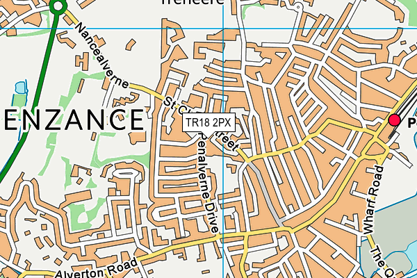 TR18 2PX map - OS VectorMap District (Ordnance Survey)
