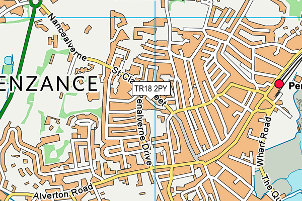 TR18 2PY map - OS VectorMap District (Ordnance Survey)