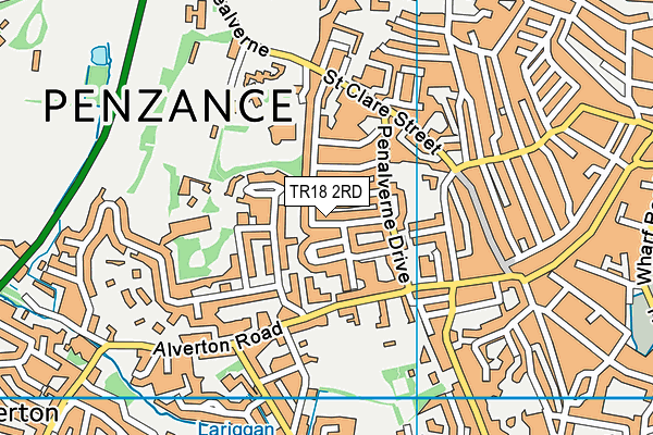 TR18 2RD map - OS VectorMap District (Ordnance Survey)