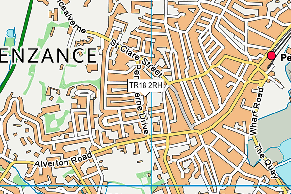 TR18 2RH map - OS VectorMap District (Ordnance Survey)