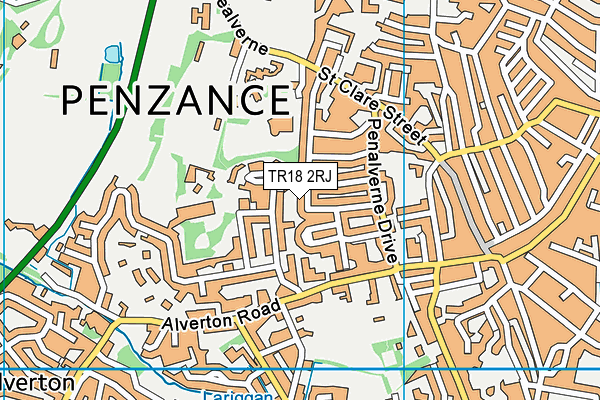 TR18 2RJ map - OS VectorMap District (Ordnance Survey)