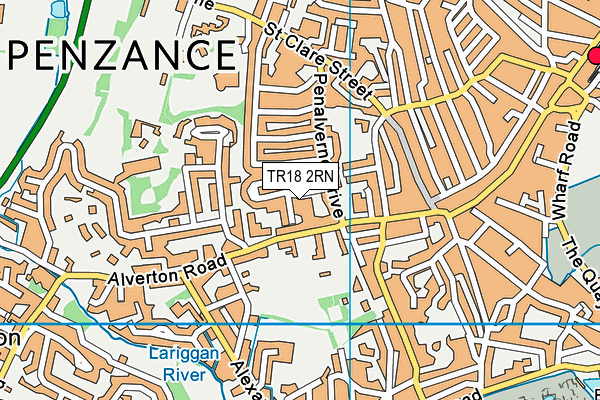 TR18 2RN map - OS VectorMap District (Ordnance Survey)