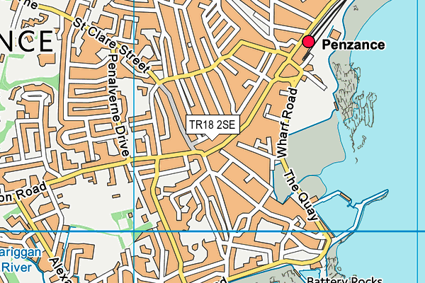 TR18 2SE map - OS VectorMap District (Ordnance Survey)