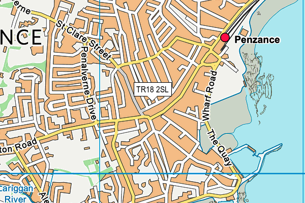 TR18 2SL map - OS VectorMap District (Ordnance Survey)