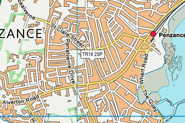 TR18 2SP map - OS VectorMap District (Ordnance Survey)