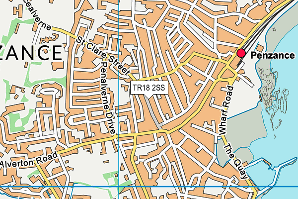 TR18 2SS map - OS VectorMap District (Ordnance Survey)