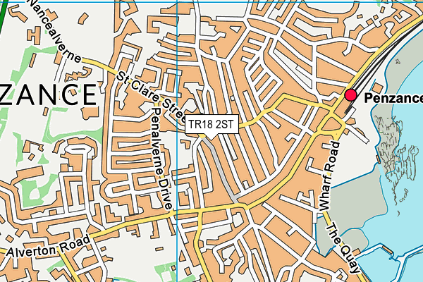 TR18 2ST map - OS VectorMap District (Ordnance Survey)