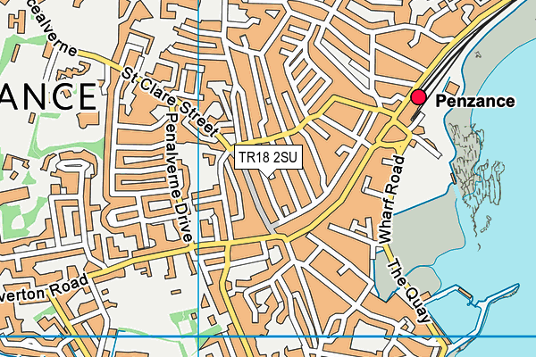 TR18 2SU map - OS VectorMap District (Ordnance Survey)