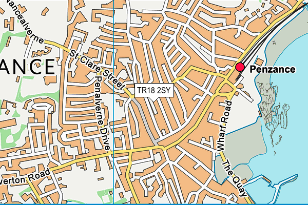 TR18 2SY map - OS VectorMap District (Ordnance Survey)
