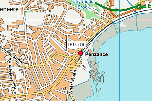 TR18 2TB map - OS VectorMap District (Ordnance Survey)