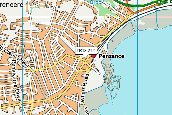 TR18 2TD map - OS VectorMap District (Ordnance Survey)