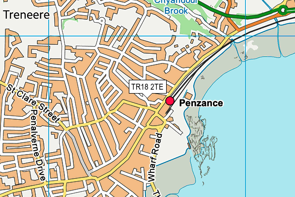 TR18 2TE map - OS VectorMap District (Ordnance Survey)