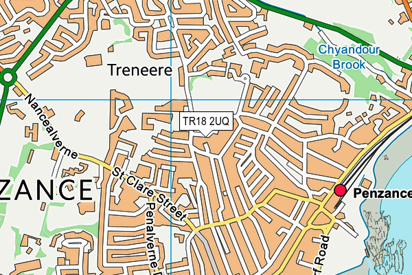 TR18 2UQ map - OS VectorMap District (Ordnance Survey)
