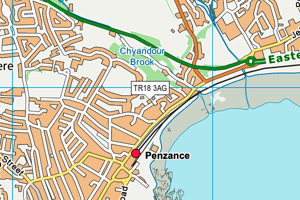 TR18 3AG map - OS VectorMap District (Ordnance Survey)