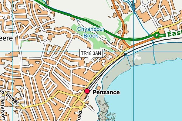 TR18 3AN map - OS VectorMap District (Ordnance Survey)