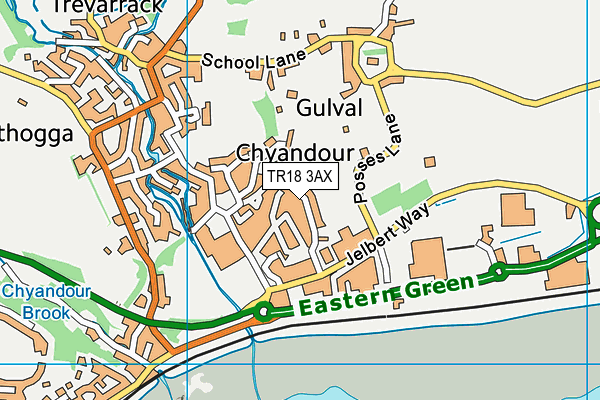 TR18 3AX map - OS VectorMap District (Ordnance Survey)