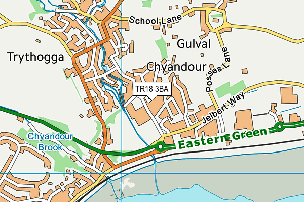 TR18 3BA map - OS VectorMap District (Ordnance Survey)