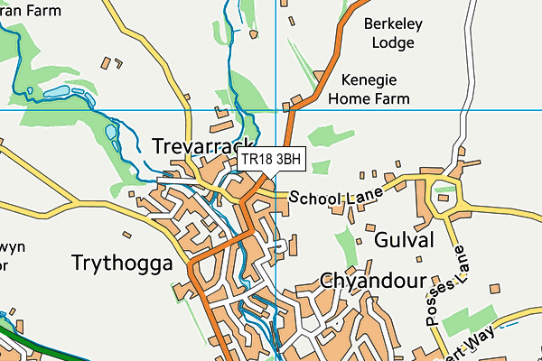 TR18 3BH map - OS VectorMap District (Ordnance Survey)