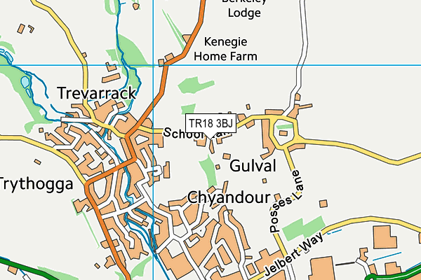 TR18 3BJ map - OS VectorMap District (Ordnance Survey)
