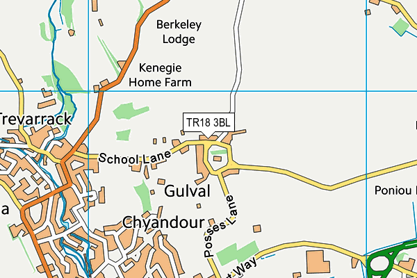 TR18 3BL map - OS VectorMap District (Ordnance Survey)