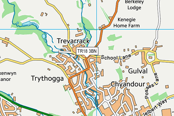 TR18 3BN map - OS VectorMap District (Ordnance Survey)
