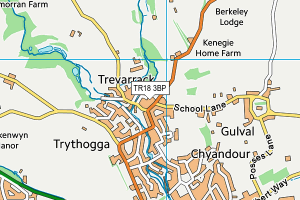 TR18 3BP map - OS VectorMap District (Ordnance Survey)