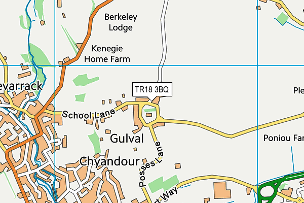 TR18 3BQ map - OS VectorMap District (Ordnance Survey)