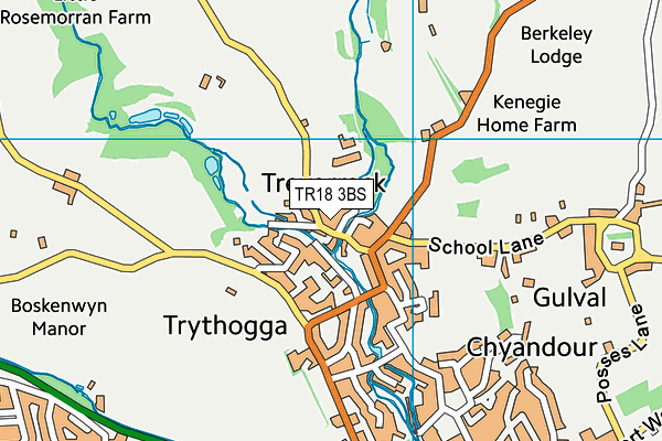 TR18 3BS map - OS VectorMap District (Ordnance Survey)