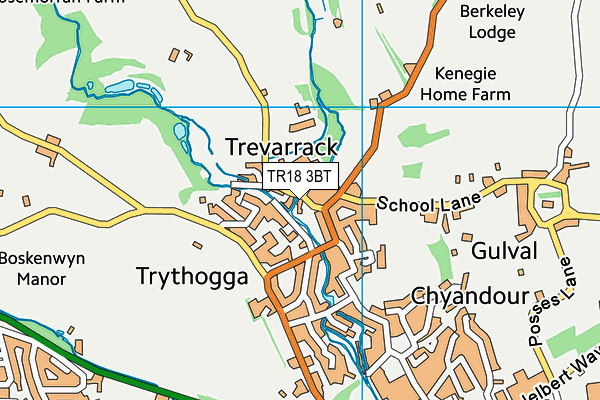 TR18 3BT map - OS VectorMap District (Ordnance Survey)