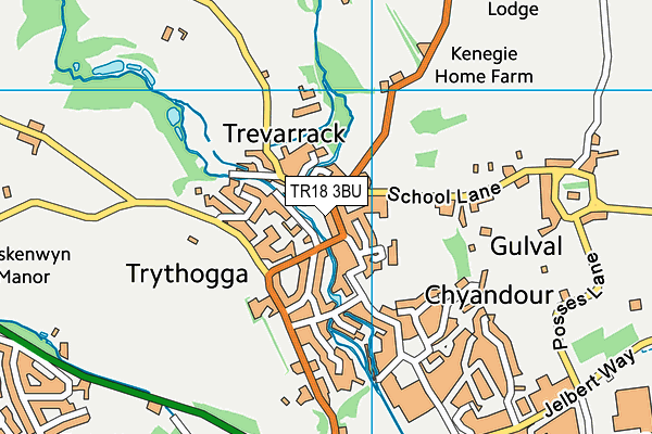 TR18 3BU map - OS VectorMap District (Ordnance Survey)