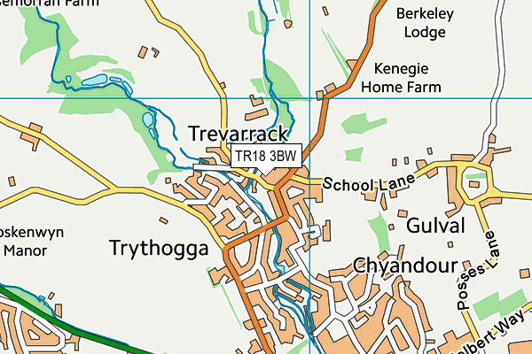 TR18 3BW map - OS VectorMap District (Ordnance Survey)