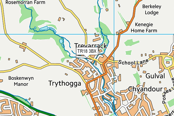 TR18 3BX map - OS VectorMap District (Ordnance Survey)