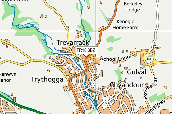 TR18 3BZ map - OS VectorMap District (Ordnance Survey)