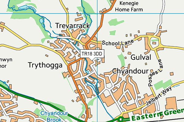 TR18 3DD map - OS VectorMap District (Ordnance Survey)