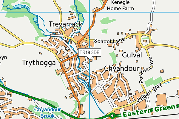 TR18 3DE map - OS VectorMap District (Ordnance Survey)