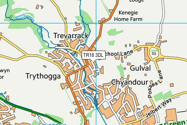 TR18 3DL map - OS VectorMap District (Ordnance Survey)