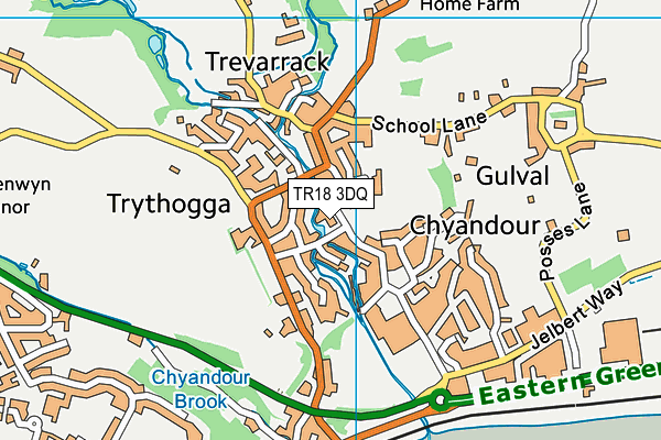 TR18 3DQ map - OS VectorMap District (Ordnance Survey)