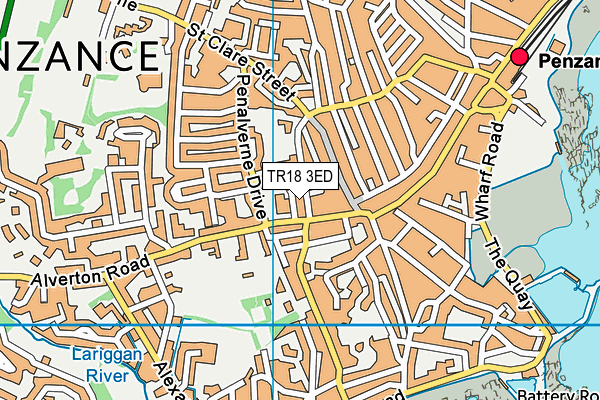 TR18 3ED map - OS VectorMap District (Ordnance Survey)