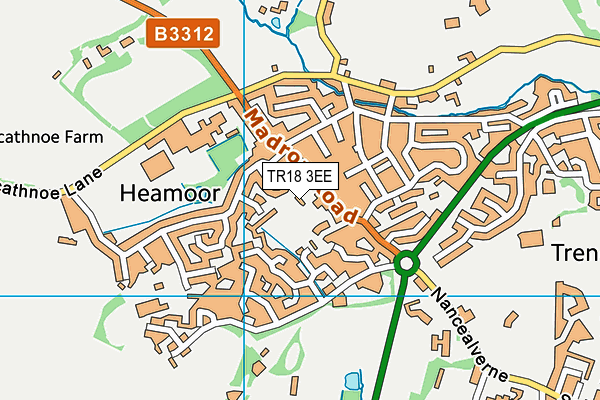 TR18 3EE map - OS VectorMap District (Ordnance Survey)