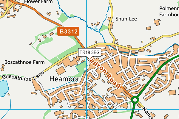 TR18 3EG map - OS VectorMap District (Ordnance Survey)