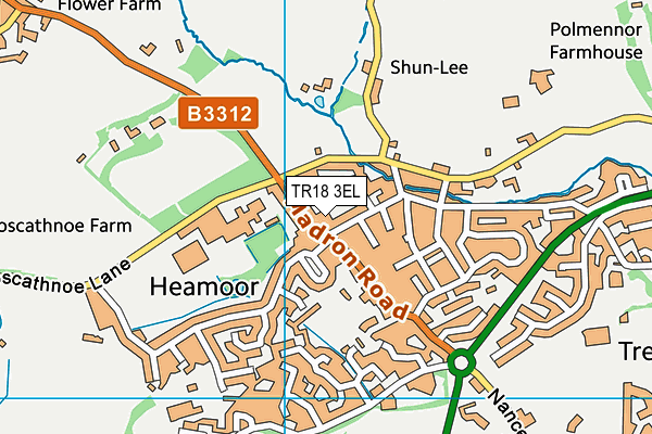 TR18 3EL map - OS VectorMap District (Ordnance Survey)