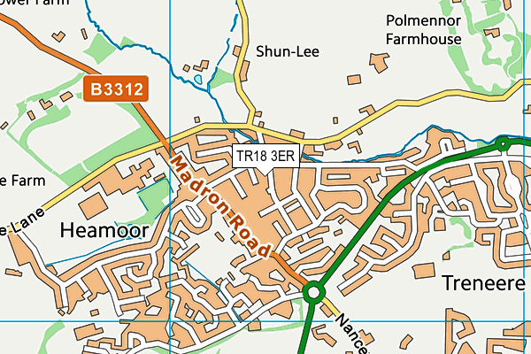 TR18 3ER map - OS VectorMap District (Ordnance Survey)