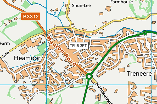 TR18 3ET map - OS VectorMap District (Ordnance Survey)