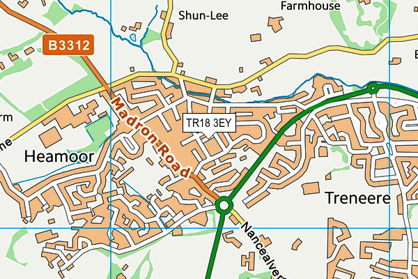 TR18 3EY map - OS VectorMap District (Ordnance Survey)