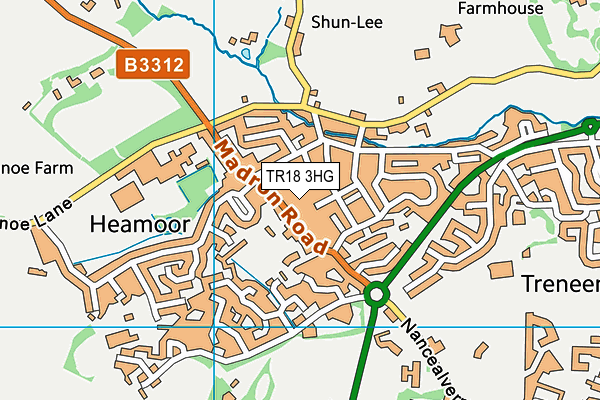 TR18 3HG map - OS VectorMap District (Ordnance Survey)