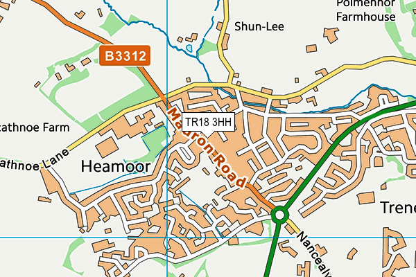 TR18 3HH map - OS VectorMap District (Ordnance Survey)