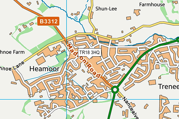 TR18 3HQ map - OS VectorMap District (Ordnance Survey)